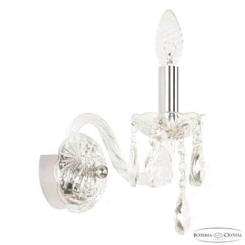 Бра 101B/1/141 Ni Bohemia Ivele Crystal без плафона на 1 лампа, основание прозрачное никель в стиле классический sp