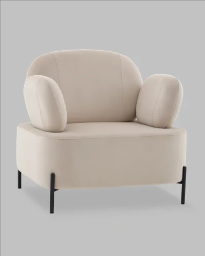 Кресло Кэнди велюр бежевый УТ000041757 Stool Group, /, ножки//, размеры - *****мм