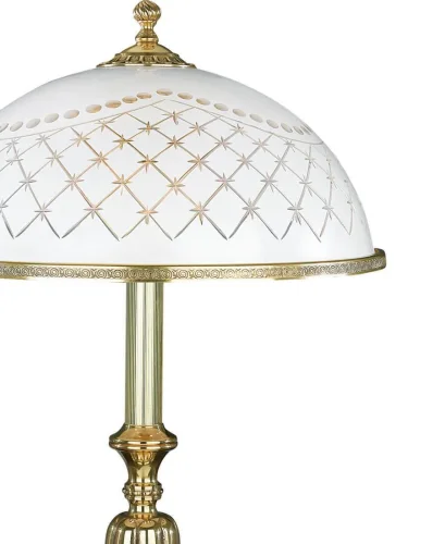 Настольная лампа P 7102 G Reccagni Angelo белая 2 лампы, основание золотое латунь металл в стиле классический  фото 2