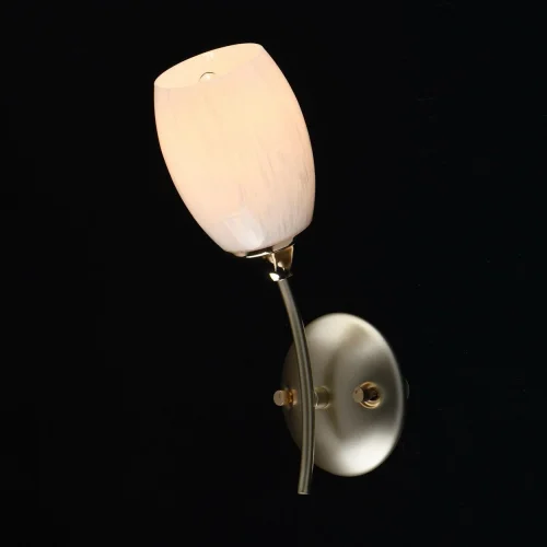 Бра Олимпия 638026601 MW-Light белый на 1 лампа, основание золотое матовое золото в стиле современный  фото 2