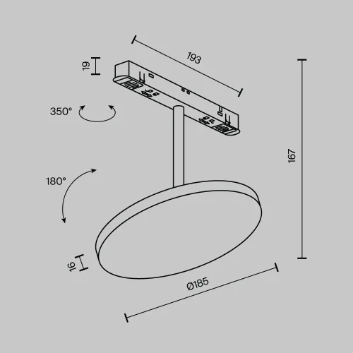 Трековый светильник LED Magnetic track system Exility TR131-2-15W3K-B Maytoni белый для шинопроводов серии Magnetic track system Exility чёрный фото 9