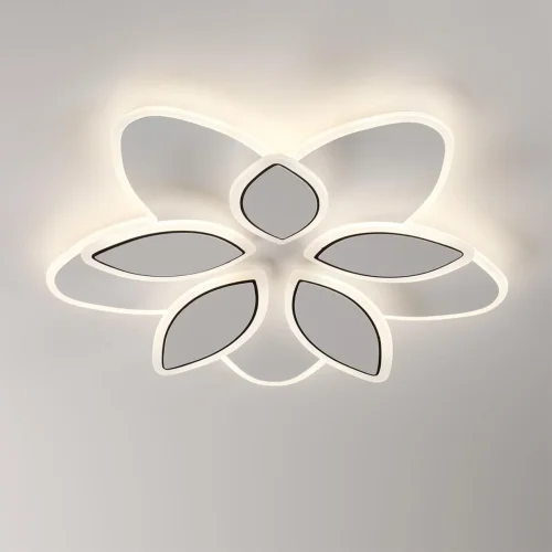 Светильник потолочный LED Lotus 8014/75CL Lumion белый на 1 лампу, основание белое в стиле минимализм фото 7