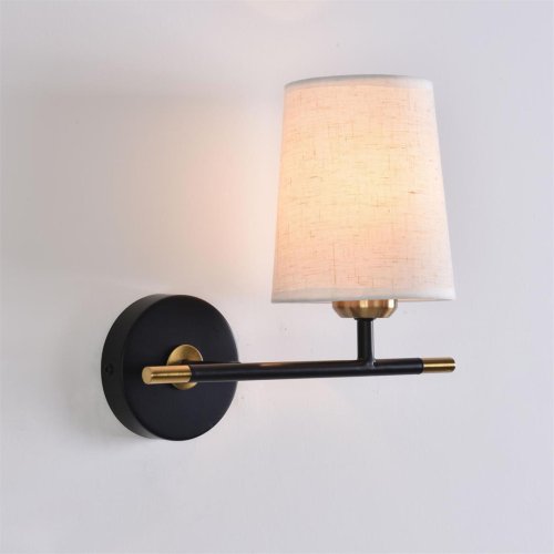 Бра Claudi 8359/1W Lumion белый на 1 лампу, основание медь чёрное в стиле классический фото 4