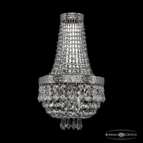 Бра 19271B/H2/20IV Ni Bohemia Ivele Crystal прозрачный на 2 лампы, основание никель в стиле классический sp
