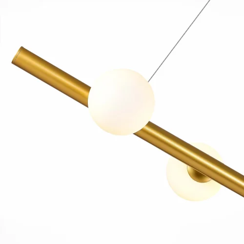 Светильник подвесной Asolo SL1185.203.04 ST-Luce белый 4 лампы, основание золотое в стиле современный шар фото 3