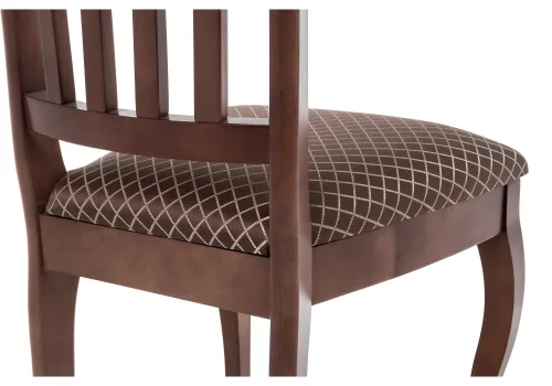 Деревянный стул Виньетта коричневый 371204 Woodville, коричневый/ткань, ножки/массив березы дерево/коричневый, размеры - ****440*500 фото 5