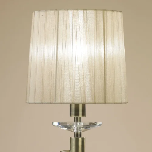Настольная лампа Тиффани CUERO 3888 Mantra бежевая 1 лампа, основание бронзовое металл в стиле современный  фото 4