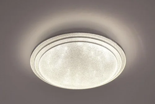 Светильник потолочный LED с пультом 10268/S LED Escada прозрачный 1 лампа, основание белое в стиле современный с пультом фото 4