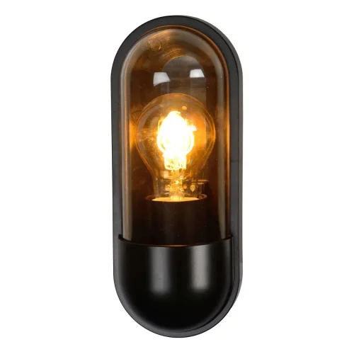 Настенный светильник уличный Capsule 29897/01/30 Lucide уличный IP65 чёрный на 1 лампу, плафон прозрачный в стиле классический E27 фото 3