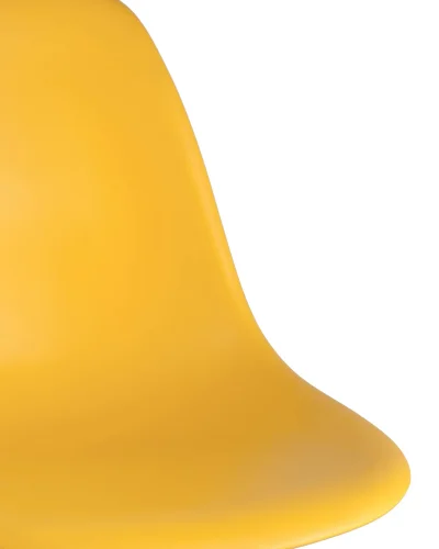 Стул EAMES, желтый, 4шт./уп. (набор) УТ000005353 Stool Group, жёлтый/пластик, ножки/дерево/коричневый, размеры - ****460*530 фото 5