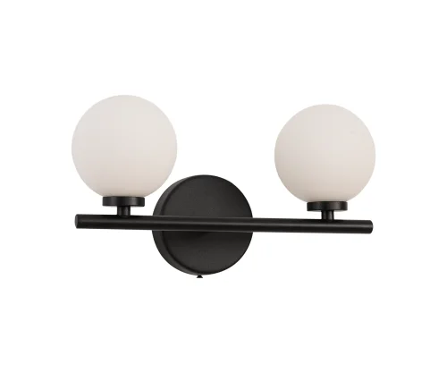 Бра Сида 07504-2,19 Kink Light белый на 2 лампы, основание чёрное в стиле современный молекула шар
