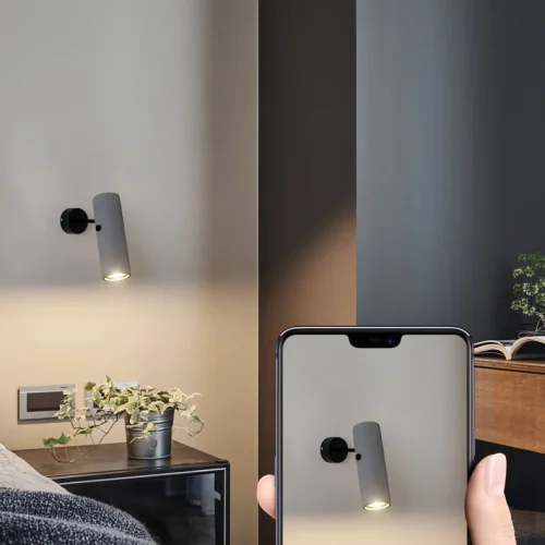 Настенный светильник BRUT WALL 211942-26 ImperiumLoft серый на 1 лампу, основание чёрное в стиле современный фото 12