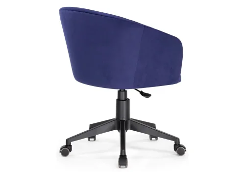 Компьютерное кресло Тибо темно-синий 464221 Woodville, синий/велюр, ножки/пластик/чёрный, размеры - *900***600*600 фото 4