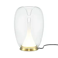 Настольная лампа LED Splash MOD282TL-L15G3K1 Maytoni прозрачная 1 лампа, основание золотое металл в стиле современный 
