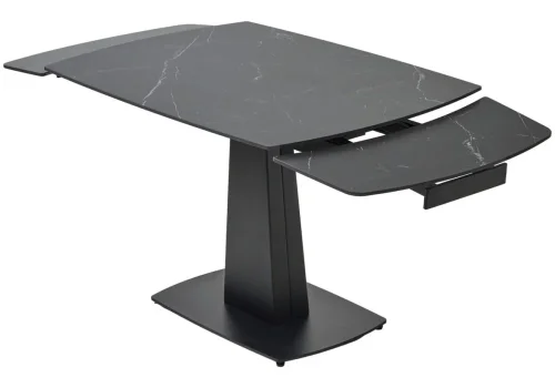 Керамический стол Balde 120 matt black marble solid ceramic / black 593882 Woodville столешница чёрная из керамика фото 7