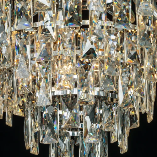 Люстра подвесная хрустальная Sagrada CL317281 Citilux прозрачная на 18 ламп, основание хром в стиле классический современный фото 11