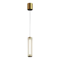 Светильник подвесной LED Bamboo SL6224.303.01 ST-Luce прозрачный на 1 лампу, основание латунь в стиле современный 