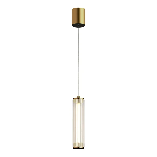 Светильник подвесной LED Bamboo SL6224.303.01 ST-Luce прозрачный на 1 лампу, основание латунь в стиле современный 