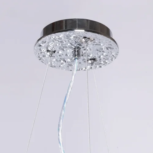 Люстра подвесная Лайма 467013808 MW-Light прозрачная на 8 ламп, основание хром в стиле классический современный флористика ветви фото 4