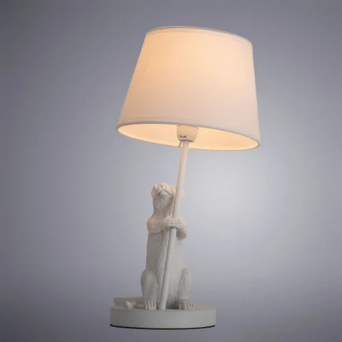 Настольная лампа Megan A4420LT-1WH Arte Lamp белая 1 лампа, основание белое полимер в стиле современный  фото 2