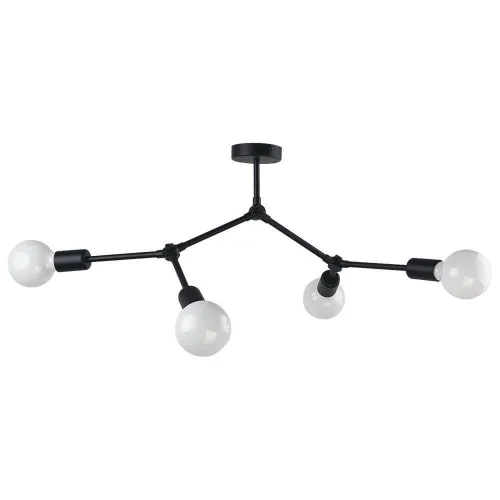 Люстра потолочная Twig 9140-NW Nowodvorski без плафона на 4 лампы, основание чёрное в стиле скандинавский 