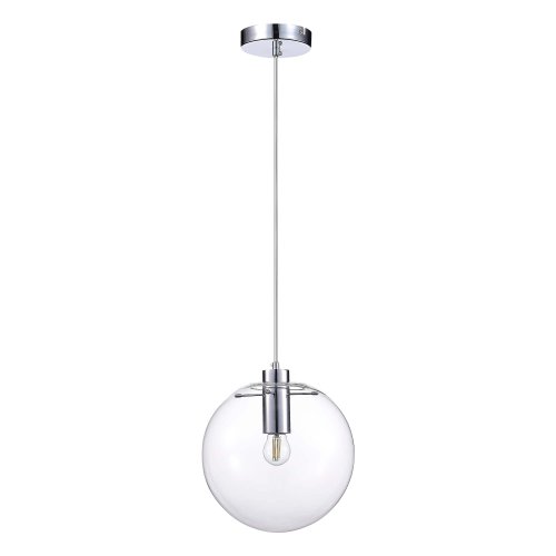 Светильник подвесной Noor SL1056.113.01 ST-Luce прозрачный 1 лампа, основание хром в стиле современный шар
