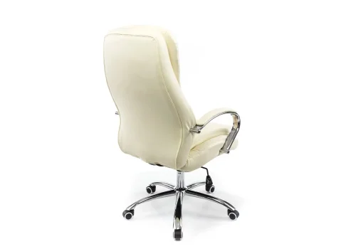 Компьютерное кресло Tomar кремовое 1742 Woodville, кремовый/искусственная кожа, ножки/металл/хром, размеры - *1260***680*680 фото 4