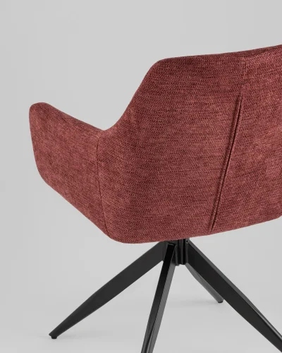 Стул обеденный Enid, винно-красный УТ000039275 Stool Group, красный винный/рогожка, ножки/металл/чёрный, размеры - ***** фото 6