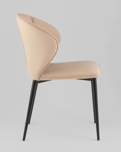 Стул обеденный Deia, кремовая экокожа, черные ножки УТ000040334 Stool Group, кремовый/экокожа, ножки/металл/чёрный, размеры - *820***525*565 фото 3