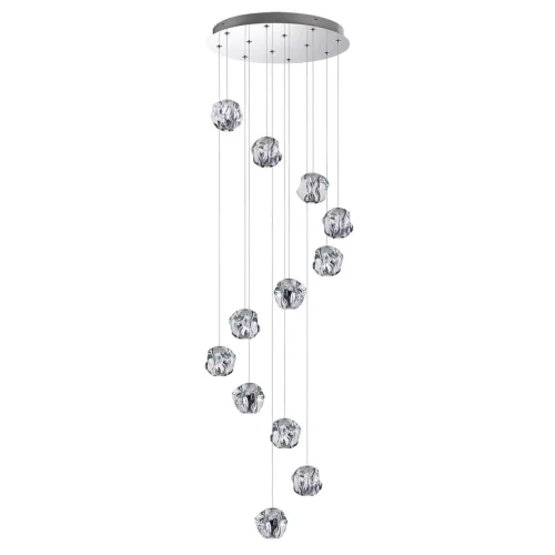 Люстра каскадная LED Jemstone 5084/60L Odeon Light прозрачная на 1 лампу, основание хром в стиле современный 