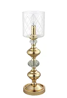 Настольная лампа GRACIA LG1 GOLD Crystal Lux прозрачная 1 лампа, основание золотое металл в стиле современный классический 