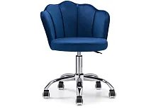 Компьютерное кресло Bud blue 15107 Woodville, синий/велюр, ножки/металл/хром, размеры - *830***560*540
