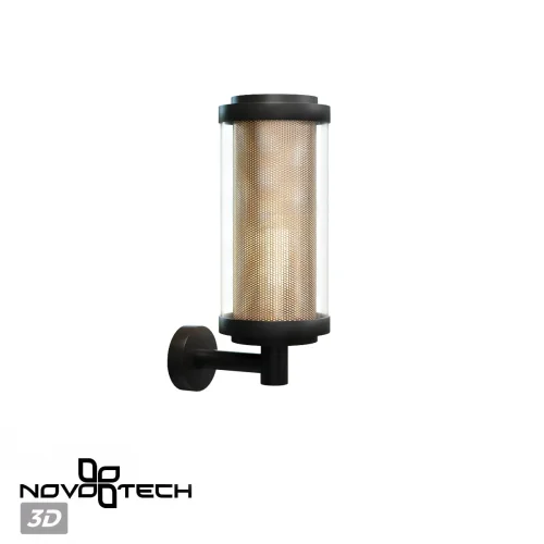Настенный светильник Matrix 370969 Novotech уличный IP54 чёрный 1 лампа, плафон прозрачный в стиле современный E27 фото 5