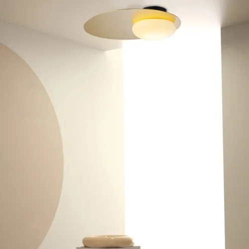 Светильник потолочный LONE D36 208141-23 ImperiumLoft белый на 1 лампу, основание латунь в стиле современный фото 12 Светильник потолочный LONE D36 208141-23 ImperiumLoft белый на 1 лампу, основание латунь в стиле современный фото 12