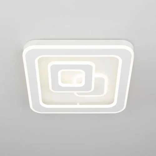 Люстра потолочная LED с пультом Квест CL739140 Citilux белая на 1 лампа, основание белое в стиле современный с пультом фото 5