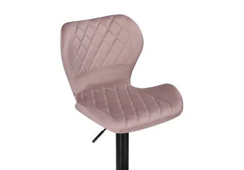 Барный стул Porch pink / black 15724 Woodville, розовый/велюр, ножки/металл/чёрный, размеры - *1080***460*490 фото 5