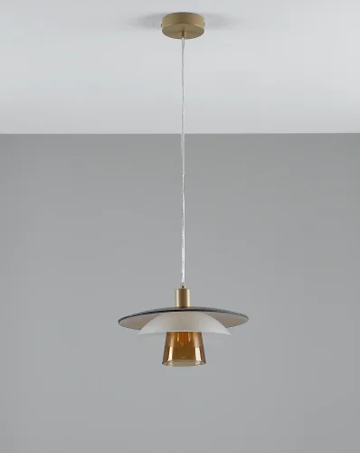 Светильник подвесной Sydney V11028-1P Moderli прозрачный янтарный на 1 лампу, основание коричневое бежевое в стиле современный скандинавский Светильник подвесной Sydney V11028-1P Moderli прозрачный янтарный на 1 лампу, основание коричневое бежевое в стиле современный скандинавский