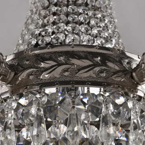 Бра 2201H201B/2/35IV Ni Bohemia Ivele Crystal без плафона на 3 лампы, основание прозрачное никель в стиле классический drops фото 5