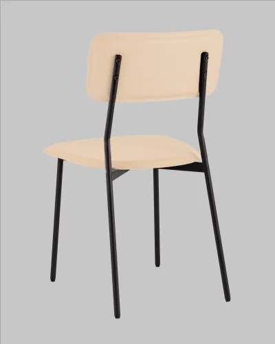Стул обеденный Mikkie, бежевый УТ000039227 Stool Group, бежевый/экокожа, ножки/металл/чёрный, размеры - *830***460*470 фото 5