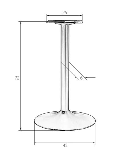 Подстолье обеденное 1005B-LMS ALAN BLACK Dobrin столешница из фото 2