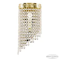 Бра 83401BL/15IV-33 G R Bohemia Ivele Crystal прозрачный 1 лампа, основание золотое в стиле современный классический r