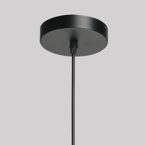 Светильник подвесной Нойвид 682012201 DeMarkt прозрачный 1 лампа, основание чёрное в стиле современный хай-тек  фото 7