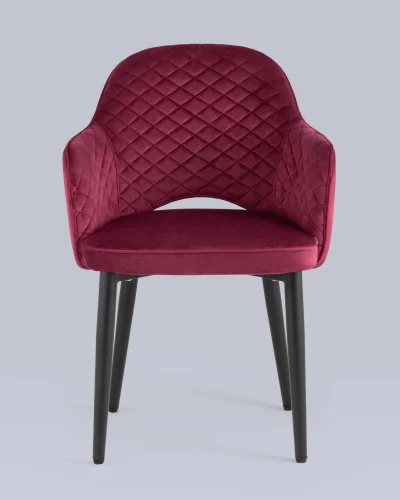Стул Венера диамант NEW, велюр бордовый NP УТ000038255 Stool Group, /, ножки//чёрный, размеры - *820***585*645 фото 8