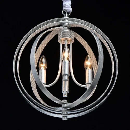 Люстра подвесная Джестер 104012604 Chiaro без плафона серебряная на 4 лампы, основание серебряное в стиле модерн  фото 2