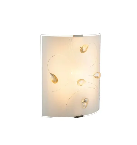 Бра TAVEUNI 40393W Globo белый на 1 лампа, основание хром в стиле классический 