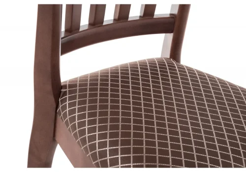 Деревянный стул Виньетта коричневый 371204 Woodville, коричневый/ткань, ножки/массив березы дерево/коричневый, размеры - ****440*500 фото 8