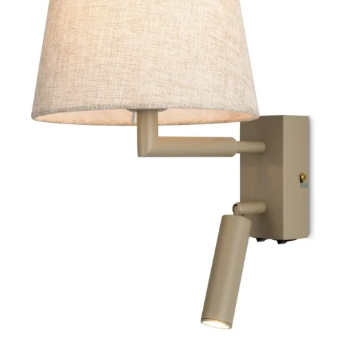 Бра с выключателем Butler FR2057WL-L5BG Freya бежевый на 1 лампу, основание бежевое в стиле классический американский кантри фото 3