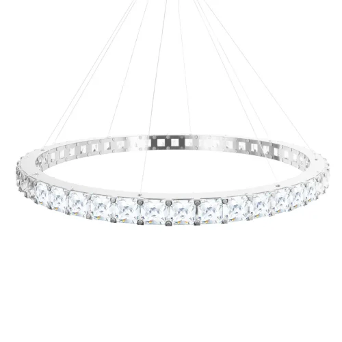Светильник подвесной LED Tiffany 10204/1000 Chrome LOFT IT прозрачный 1 лампа, основание хром в стиле современный кольца фото 3