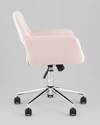 Стул офисный ROSS, рогожка, светло-розовый УТ000039439 Stool Group, розовый/рогожка, ножки/металл/хром, размеры - *840**** фото 3