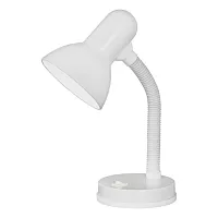Настольная лампа BASIC 9229 Eglo белая 1 лампа, основание белое полимер металл в стиле для кабинета, офиса 